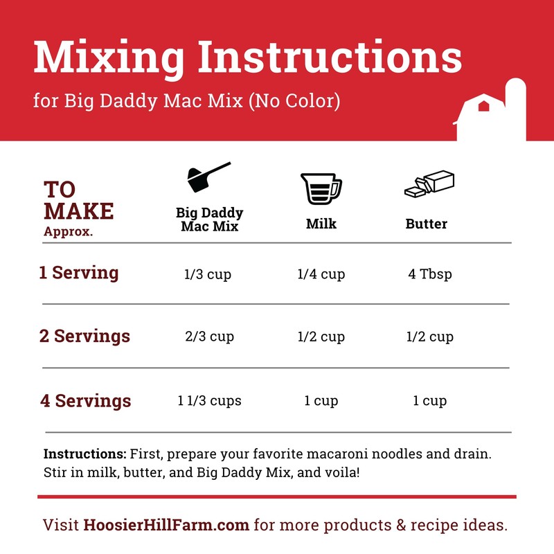 Hoosier Hill Farm Big Daddy Mac Mix, No Color Added,