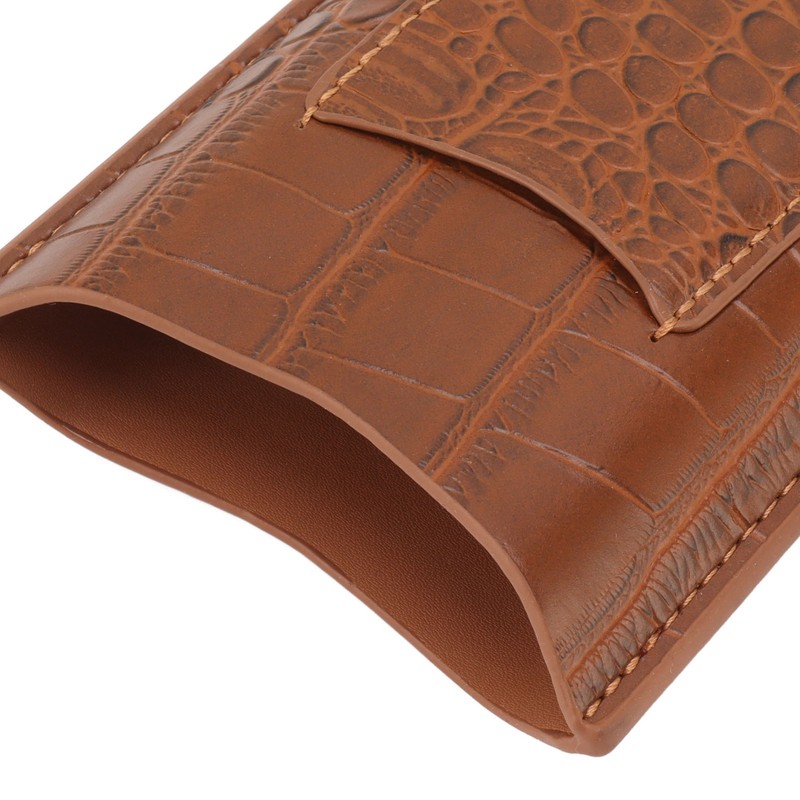 Cigar Holder Case Artificial Leather Portable Durable Elegant 3 Finger
