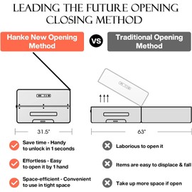 Hanke 20 Inch Carry On Luggage Aluminum Frame Front Opening Rolling Suitcase PC Hard Sided Luggage with Spinner Wheels Travel Luggage for Woman Men Gifts.(Dark Green)