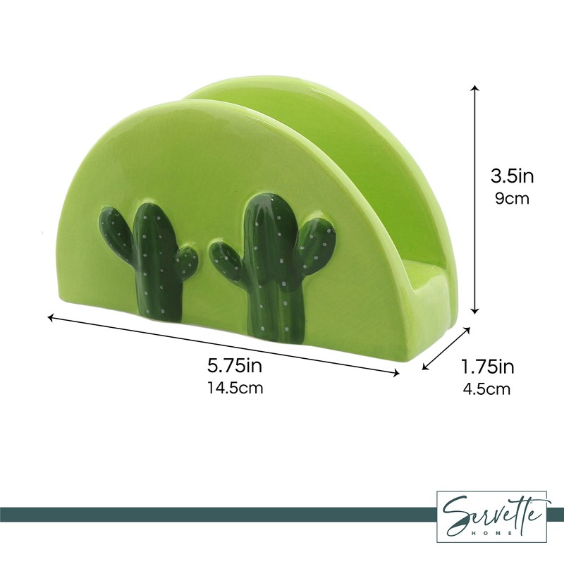 Green Cactus Standing Napkin Holder for Table