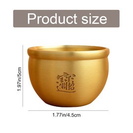 Brass Treasure Decorative Feng Shui Wealth Money Bowl for Office Desk Decoration Gift