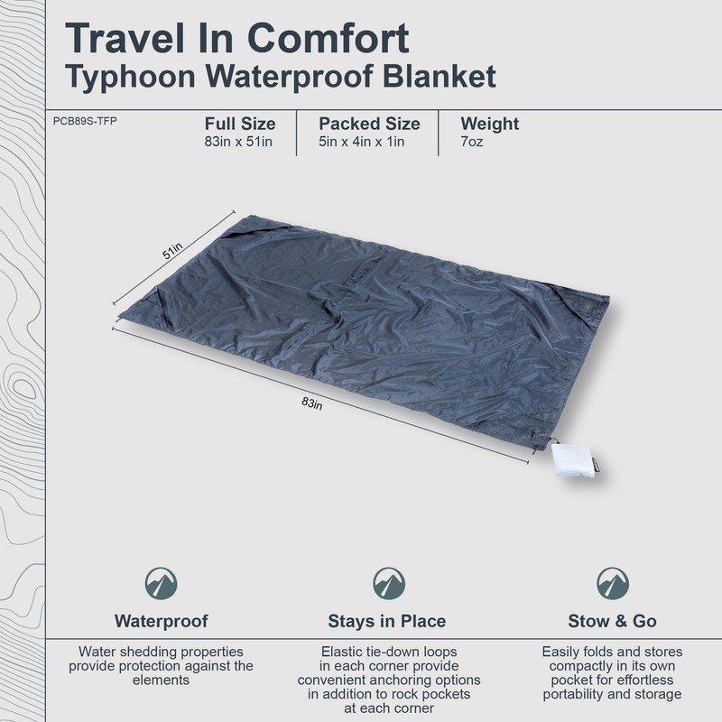 COCOON Picnic/Outdoor/Festival Survival Blanket, 8000 mm, 210 x 130 cm,