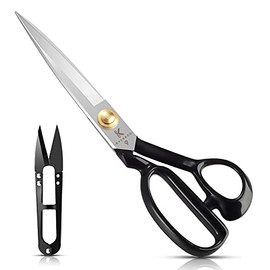 tijeras de costura, tijeras de costura de tela de 10 pulgadas de acero pesado de alto carbono, tijeras de oficina de decoración de interiores, sastre, mejor para cortar tejidos, cuero