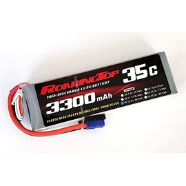 RoaringTop LiPo Battery Pack 35C 3300mAh 4S 14.8V with EC3 Plug for RC Car Boat Truck Heli Airplane