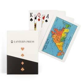 Lantern Press Massachusetts, Map of Entire Martha's Vineyard Island (52 Playing Cards, Poker Size Card Deck with Jokers)