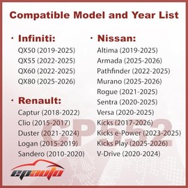 EPAuto CP552 (CF12552) Filtro de aire de cabina con carbón activado, reemplazo para Infiniti QX50, QX55, QX60, QX80, reemplazo para Nissan Altima, Pat
