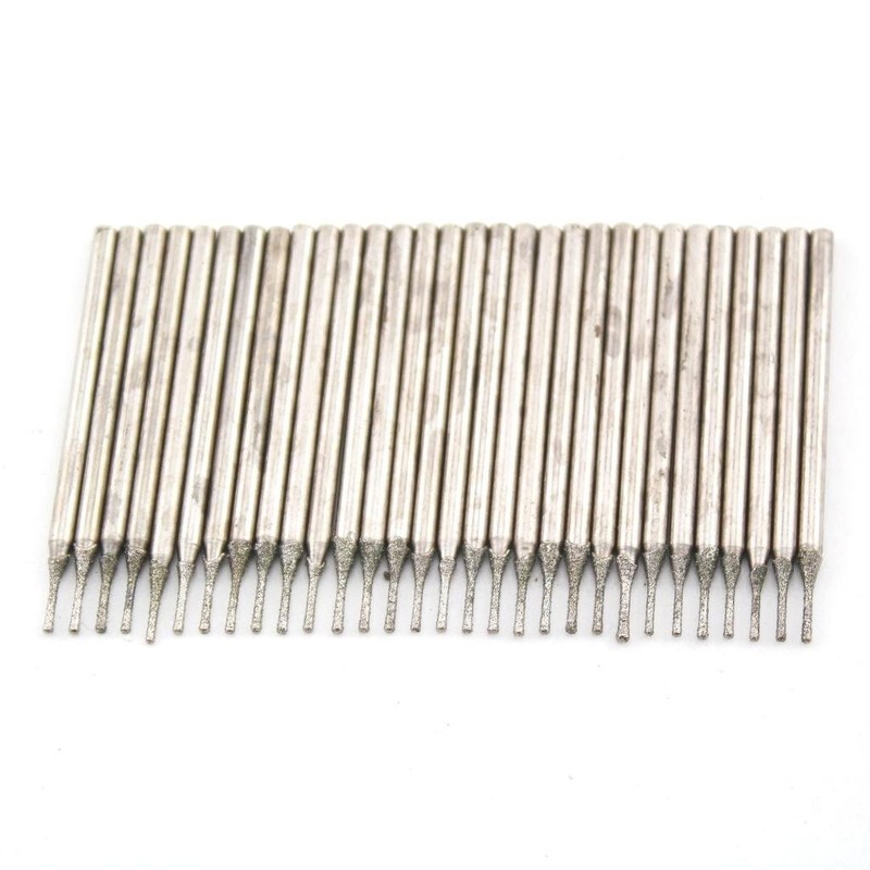 JINGLING Lapidary Diamond Drill Bits 0.8mm Carving Burrs for Stone