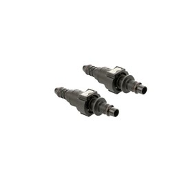 2x Quick Coupling with Counterpart Set Fuel Line Straight 9.89 x 10 mm