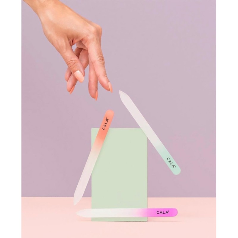 CALA - juego lima de uñas de cristal, 3 piezas