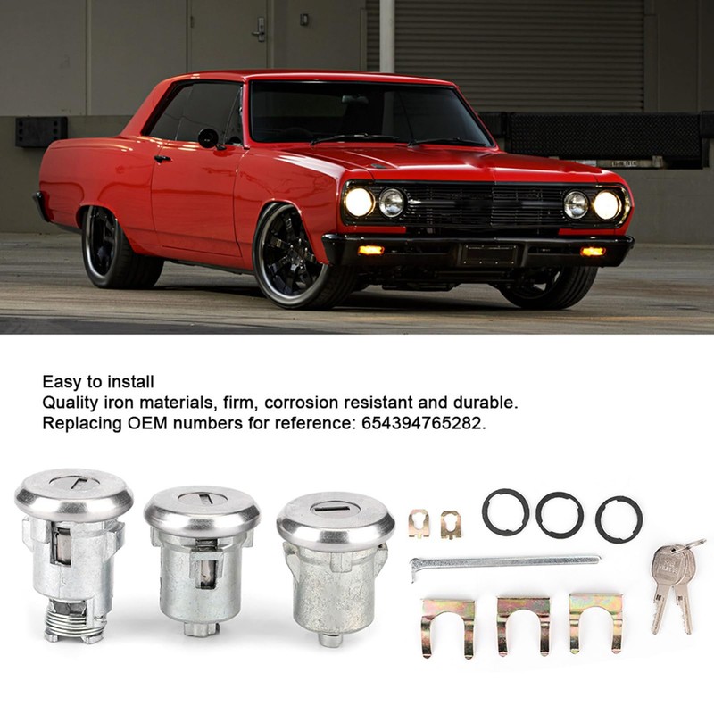 WQAPVHBG Car Door Lock Replacement, OE Number 654394765282 Key Cylinders