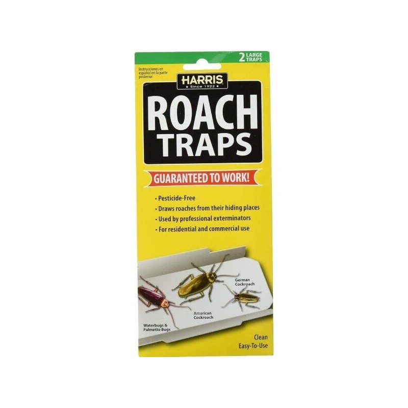 HARRIS Roach Glue Traps Pest Cockroach Insect Killer Pesticide Free