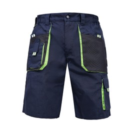 WORK IDEA Men's Cargo Shorts Relaxed Fit Multi-Pocket Outdoor Workwear,Navy,XXXXL