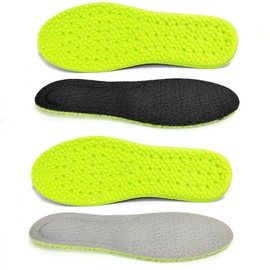 Children's Insoles, 2 Pairs of Cuttable Sports Insoles, Breathable Shoe Insoles for Shoes, Too Large, Anti-Sweat Shoe Filler, Anti Odour Foam Insoles (5-7 Years Old)