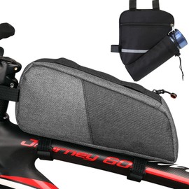 JSTHHTT 2 Pcs Bike Triangle Bag Bicycle Frame Bag Reflective Bike Bicycle Under Top Tube Bag Side Opening Corner Pouch Storage Bag for Cycling, Bike Bags for Frame, Bike Frame Bags