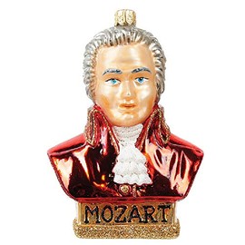 Mozart Polish Mouth Blown Glass Christmas Ornament Famous Composer Decoration