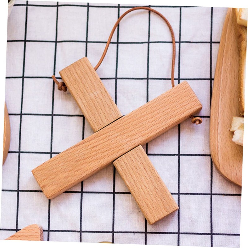 BIUDECO Detachable Wooden Pot Mat Cross Shaped Heat Insulation Pad