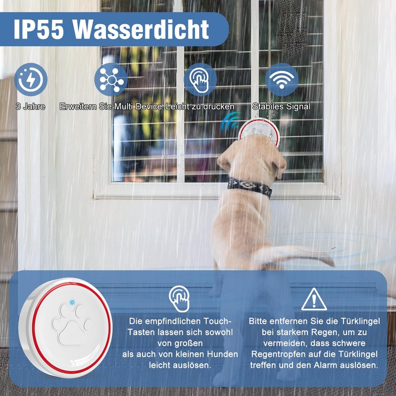 ChunHee Cat Doorbell / Dog Bell Buzzer Dog Pet Doorbell