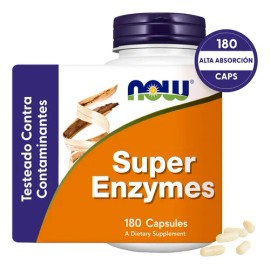 Súper Enzimas Digestivas  Mayor Absorción  180 Caps                                                                                                   
