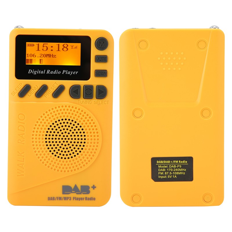 DABP9 Portable Pocket Radio LCD Display Speaker MP3 Player Digital