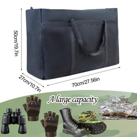 2PCS Scent Control Hunting Bag, Scent Safe Bag Scent Free Large Travel Bag Hunting Tote Bag Black Scent Proof Bag Smell Proof Oxford Cloth Scent Blocker Bag for Hunting Clothes Hunting Accessories