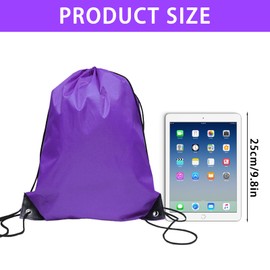 GWAWG Drawstring Bags, Drawstring Gym Bag String Swimming Bag PE Trainer Bags Drawstring Backpack Drawstring Waterproof Bags for Swimming, Sports, Gym, School, Pack of 3, multicoloured