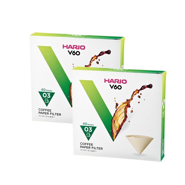 hario V60 Paper Filter 03 W 40 Count Set of 2 