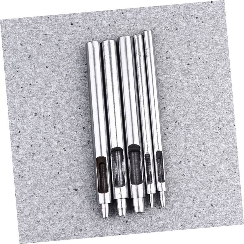 SHINEOFI 1 Set Leather Hollow Round Punch Tool Durable Belt