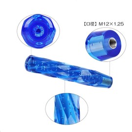 SCGEHA Universal Crystal Shift Knob, Bubble Twist with Foam Adapter, 3 Colors, 7.9 inches (20 cm) (Blue)