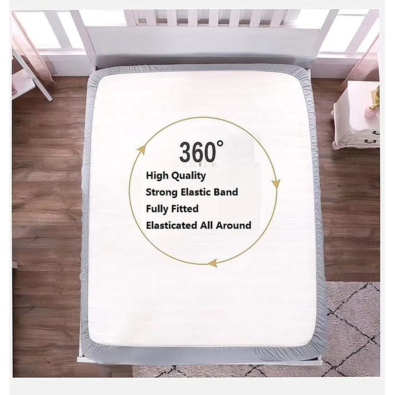 INJOY HOME DECOR 100% Pure Cotton Fully Fitted Sheet Double
