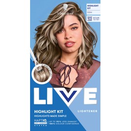 Schwarzkopf LIVE Intense Bleach 00H Hair Lightener Highlight Kit, Highlights made simple, Lightens up to 6 Levels, Anti-Damage System