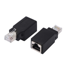 CERRXIAN RJ45 Ethernet Crossover Adapter, CAT6 Ethernet Male to Female Adapter, Used to Protect the Nut Jacks Device (Straight)