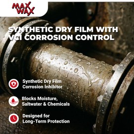Corrosion Technologies MaxWax, Synthetic Wax-Based Corrosion Inhibitor Spray for Metal Parts, Pipe, Steel, Iron, Motor, Subsea Equipment, Electrical Cabinet, Automotive, Outdoor Storage 12 oz Aerosol