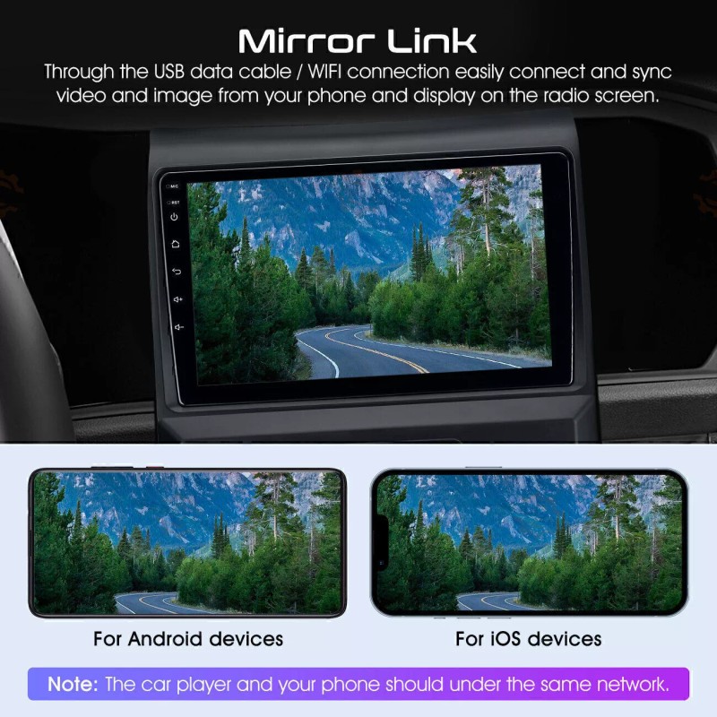 GEARZAAR 9" Android 13 Apple Carplay Car Radio Nav GPS