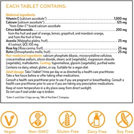SISU Sisu Ester-C 1000mg Tablets, 24-hour Immune Support, Less Acidic, Better Absored & Rentained Than Other Forms of Vitamin C, 120 T, Vegan, Non-GMO, Gluten Free, Dairy Free, Soy Free