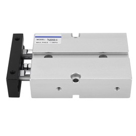 Air Cylinder Pneumatic 2 Piston Rod 2 Shaft Double Action 0.1‑1.0MPa 30mm Stroke 20mm Bore