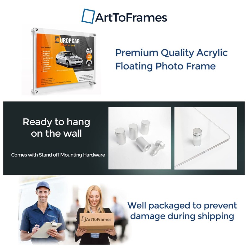 Contemporary Floating Acrylic Frame: Elevate Your Art and Photos in