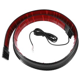 X AUTOHAUX Car Spoiler with Red LED Light 47.2"/1.2m Carbon Fiber Pattern Black