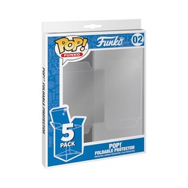 Funko POP! Protector: 5PK Foldable POP Protector (Non-UV) - Premium Protector Display Cases Pop! Collectable Vinyl Figures - Durable - Crystal Clear - Stackable Storage