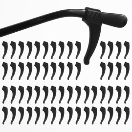 Classicseali 30 Paar Ohrbügel für Brillen, Silikon-Ohrbügel für Brillengläser, rutschfest, bequemer Brillenstopper, Ohrengriff, für Kinder und Erwachsene, Sonnenbrillenhalter, Schwarz