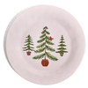Bamboo Table Holiday Trees 8-inch Snack/Salad/Dessert Plate, Set of 4,