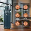 Insulated Water Bottle with Handle and Strap,Vacuum Travel Tumbler with