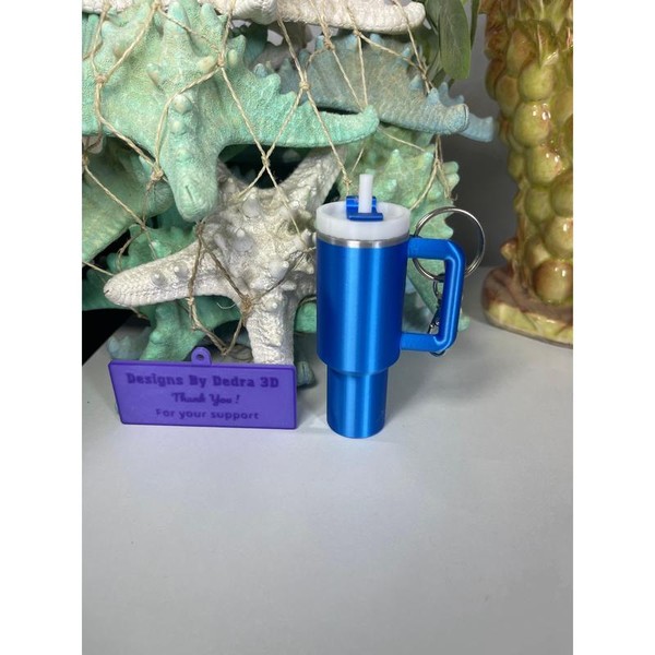 3D Printed Tumbler Cup Keychain Key Chain With Storage Inside