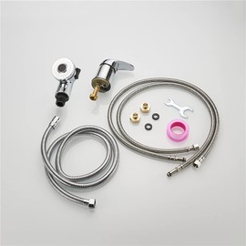 Weirun Salon Shampoo Bed Bowl Sink Basin Faucet or Backwash Unit,Shampoo Bowl Faucet with Hose and Shower Spray Head Wash Hair Sprayer,Chrome