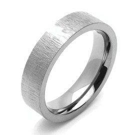 DoubleAccent 5MM Comfort Fit Titanium Wedding Band Patterned Flat Ring (Size 7 to 14) Size 14