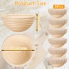 Spalivivre 6Pcs 6 Inch Banneton Bread Proofing Basket Sets, Banneton