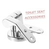 COHEALI 1 Set Adjustable Toilet Seat Hinge Replacement with Screws