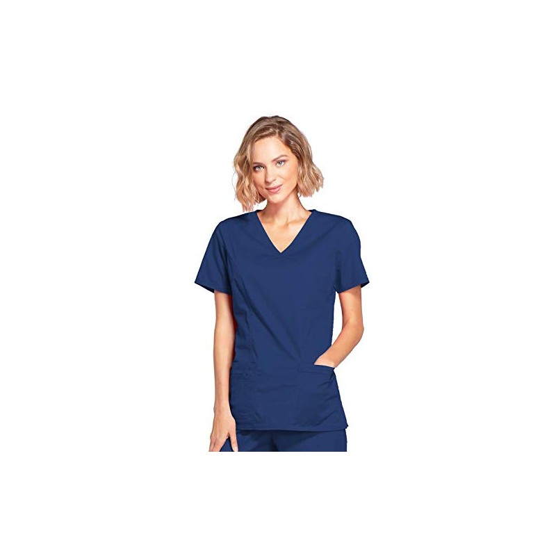 Smart Uniform 1125 Mock Scrub top (L, Navy)