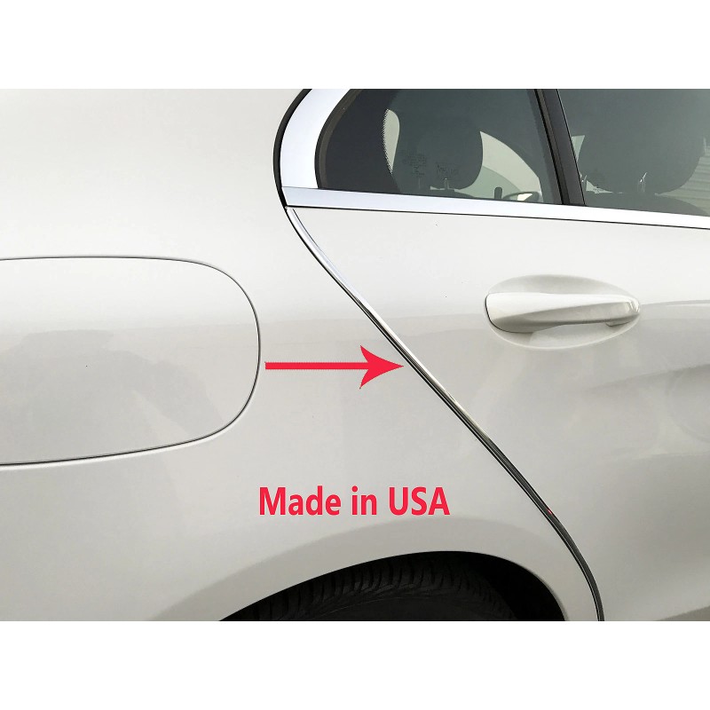 MyFrameAccessory 4pcs CHROME DOOR EDGE GUARD Flexible Protection Trim Molding