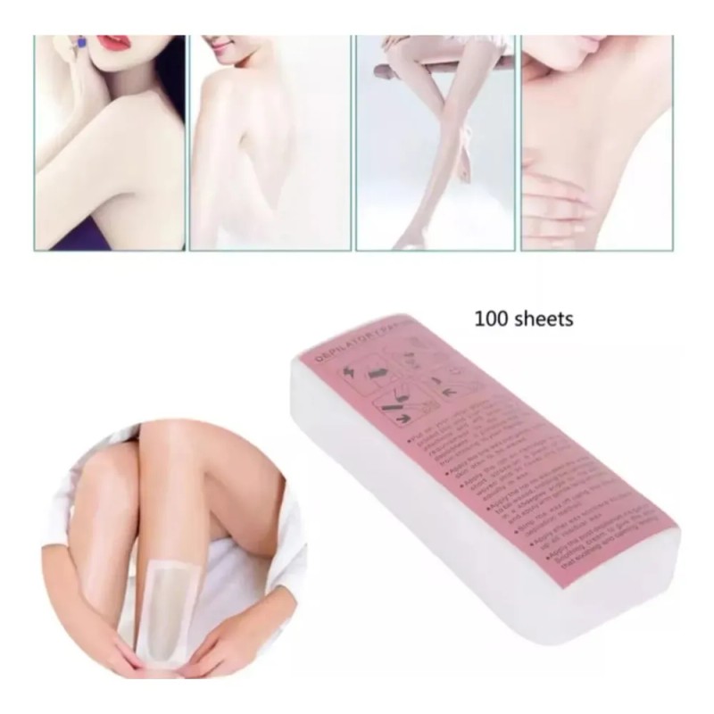 200 Piezas De Papel Para Depilacion Hair Removal