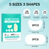 443PCS Pimple Patches 5 Sizes Acne Patches Hydrocolloid Acne Stickers